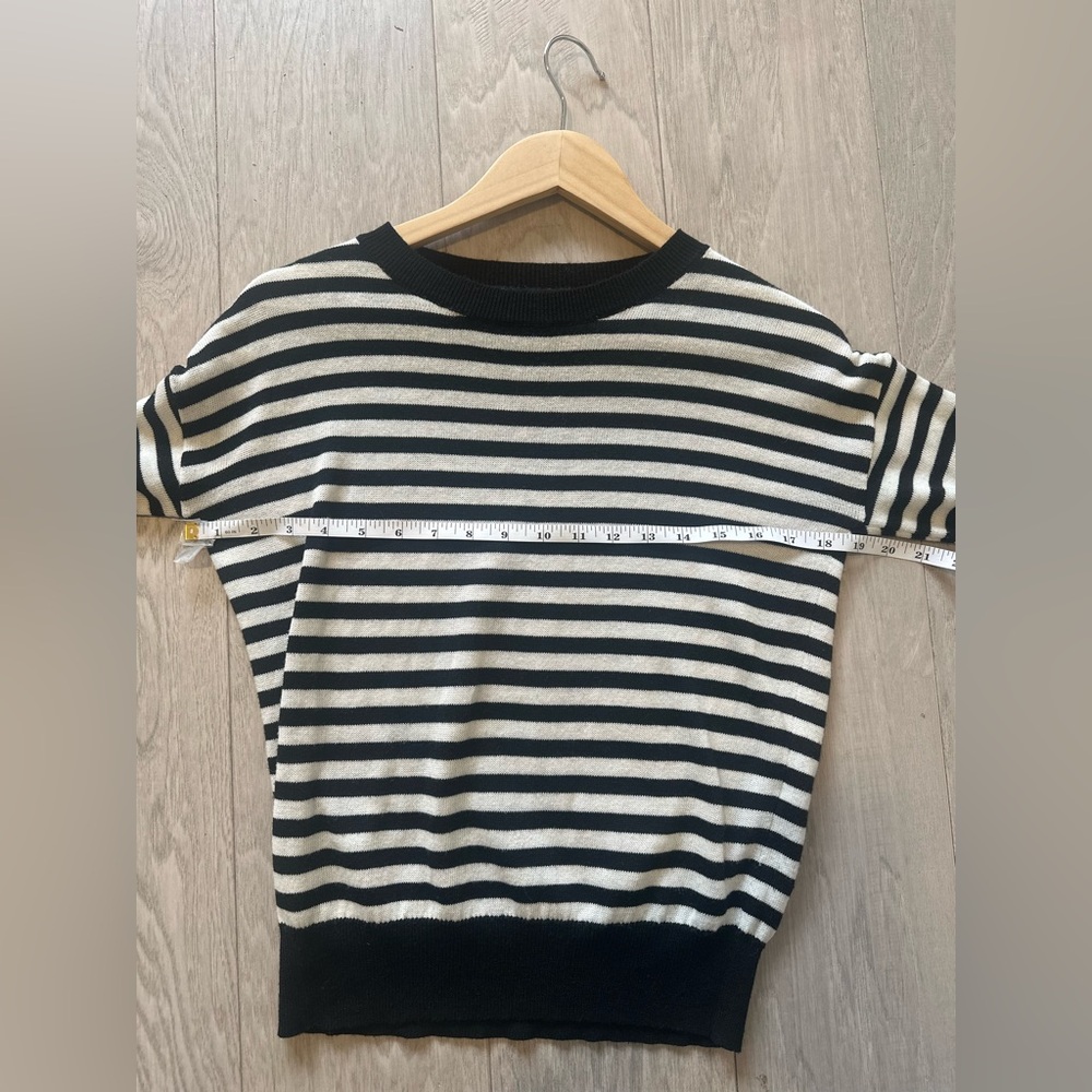 House of Harlow 1960 X Revolve Britt Sweater in Black + White Stripe, Size XXS. - Picture 6 of 8
